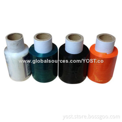 Colorful red, black, yellow, green mini stretch film with hand shank